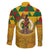 Melanesian Vanuatu Family Matching Off The Shoulder Long Sleeve Dress and Hawaiian Shirt With Tapa Tribal Pattern and Triangle Geometric Tricolor - Polynesian Pride