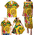 Melanesian Vanuatu Family Matching Puletasi and Hawaiian Shirt With Tapa Tribal Pattern and Triangle Geometric Tricolor - Polynesian Pride