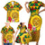 Melanesian Vanuatu Family Matching Short Sleeve Bodycon Dress and Hawaiian Shirt With Tapa Tribal Pattern and Triangle Geometric Tricolor - Polynesian Pride