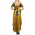 Melanesian Vanuatu Family Matching Summer Maxi Dress and Hawaiian Shirt With Tapa Tribal Pattern and Triangle Geometric Tricolor - Polynesian Pride