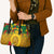 Melanesian Vanuatu Leather Bag With Tapa Tribal Pattern and Triangle Geometric Tricolor - Polynesian Pride
