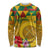 Melanesian Vanuatu Long Sleeve Shirt With Tapa Tribal Pattern and Triangle Geometric Tricolor - Polynesian Pride