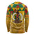 Melanesian Vanuatu Long Sleeve Shirt With Tapa Tribal Pattern and Triangle Geometric Tricolor - Polynesian Pride
