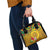 Melanesian Vanuatu Shoulder Handbag With Tapa Tribal Pattern and Triangle Geometric Tricolor - Polynesian Pride