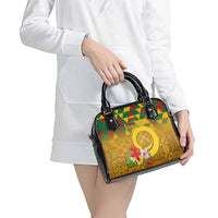 Melanesian Vanuatu Shoulder Handbag With Tapa Tribal Pattern and Triangle Geometric Tricolor - Polynesian Pride