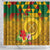 Melanesian Vanuatu Shower Curtain With Tapa Tribal Pattern and Triangle Geometric Tricolor - Polynesian Pride