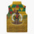 Melanesian Vanuatu Sleeveless Puffer Jacket With Tapa Tribal Pattern and Triangle Geometric Tricolor - Polynesian Pride