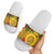 Melanesian Vanuatu Slide Sandals With Tapa Tribal Pattern and Triangle Geometric Tricolor - Polynesian Pride