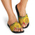 Melanesian Vanuatu Slide Sandals With Tapa Tribal Pattern and Triangle Geometric Tricolor - Polynesian Pride