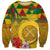 Melanesian Vanuatu Sweatshirt With Tapa Tribal Pattern and Triangle Geometric Tricolor - Polynesian Pride