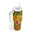 Melanesian Vanuatu Tumbler With Handle With Tapa Tribal Pattern and Triangle Geometric Tricolor - Polynesian Pride