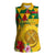 Melanesian Vanuatu Women Sleeveless Polo Shirt With Tapa Tribal Pattern and Triangle Geometric Tricolor - Polynesian Pride