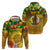 Melanesian Vanuatu Zip Hoodie With Tapa Tribal Pattern and Triangle Geometric Tricolor - Polynesian Pride