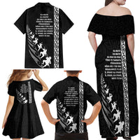 New Zealand Rugby Family Matching Off Shoulder Maxi Dress and Hawaiian Shirt Haka Dance Tribal God Mask Maori Pattern LT03 - Polynesian Pride