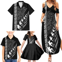 New Zealand Rugby Family Matching Summer Maxi Dress and Hawaiian Shirt Haka Dance Tribal God Mask Maori Pattern LT03 - Polynesian Pride