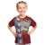 Merry Christmas Kid T Shirt Funny Santa Claus Cards Photo and Polynesian Pattern Red Color