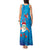 Hawaiian Santa Claus Snorkeling Tank Maxi Dress Kakau and Polynesian Pattern