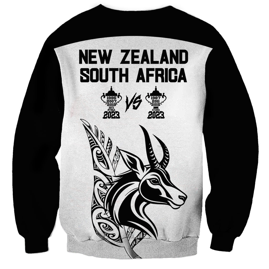 South Africa and New Zealand Sweatshirt Champion History Go Final 2023 Vintage Style LT03 - Polynesian Pride