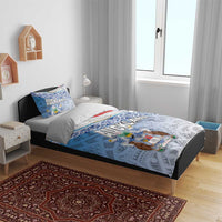 New Zealand Auckland Bedding Set Auckland's Flag and Coat of Arms - Koru Art Maori Pattern