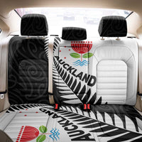 New Zealand Auckland Back Car Seat Cover Auckland's Emblem and Silver Ferns - Maori Art Tattoo LT03 - Polynesian Pride