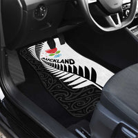 New Zealand Auckland Car Mats Auckland's Emblem and Silver Ferns - Maori Art Tattoo LT03 - Polynesian Pride