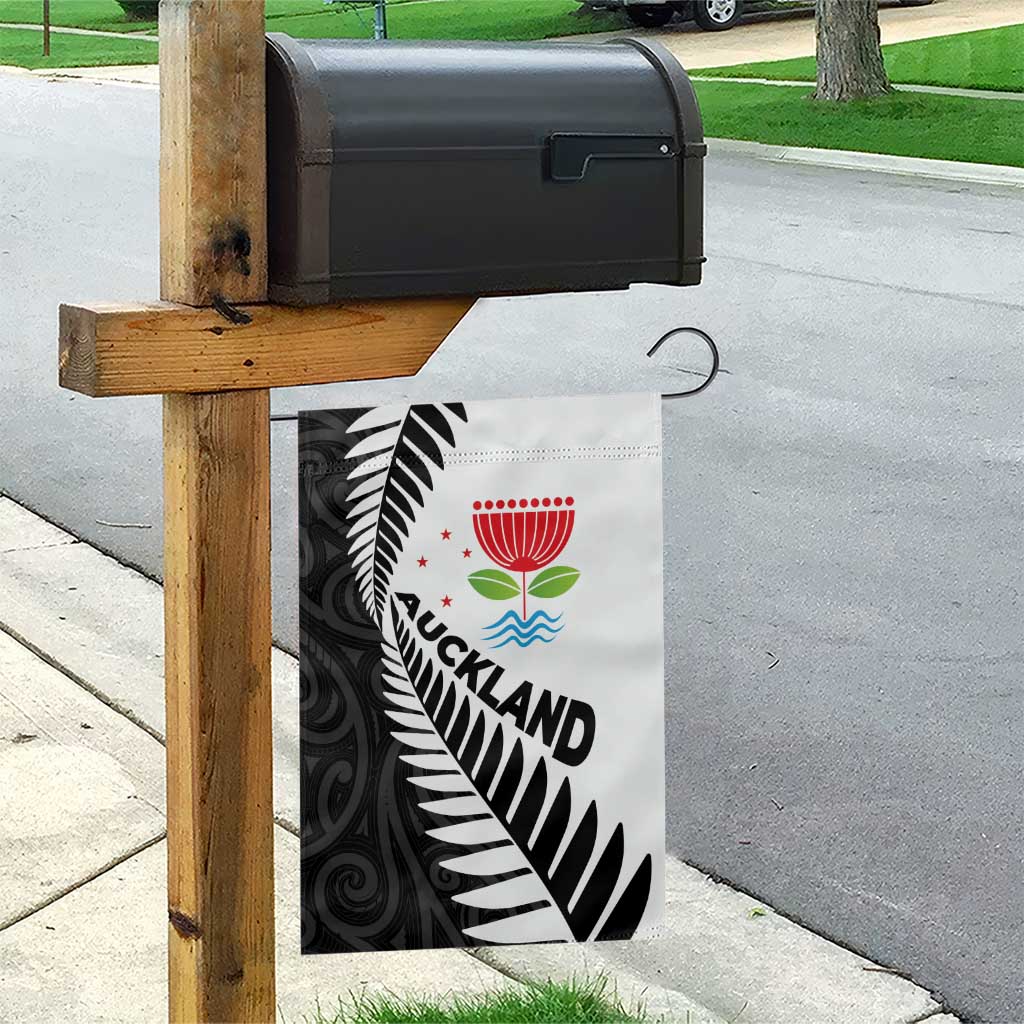 New Zealand Auckland Garden Flag Auckland's Emblem and Silver Ferns - Maori Art Tattoo LT03 - Polynesian Pride