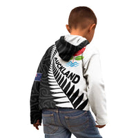 New Zealand Auckland Kid Hoodie Auckland's Emblem and Silver Ferns - Maori Art Tattoo LT03 - Polynesian Pride