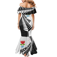 New Zealand Auckland Mermaid Dress Auckland's Emblem and Silver Ferns - Maori Art Tattoo LT03 - Polynesian Pride