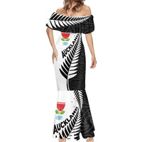 New Zealand Auckland Mermaid Dress Auckland's Emblem and Silver Ferns - Maori Art Tattoo LT03 - Polynesian Pride