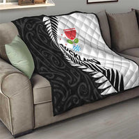 New Zealand Auckland Quilt Auckland's Emblem and Silver Ferns - Maori Art Tattoo LT03 - Polynesian Pride