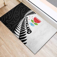 New Zealand Auckland Rubber Doormat Auckland's Emblem and Silver Ferns - Maori Art Tattoo LT03 - Polynesian Pride