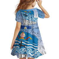 New Zealand Nelson Family Matching Off Shoulder Maxi Dress and Hawaiian Shirt Nelson's Flag and Seal - Maori Art Tattoo LT03 - Polynesian Pride
