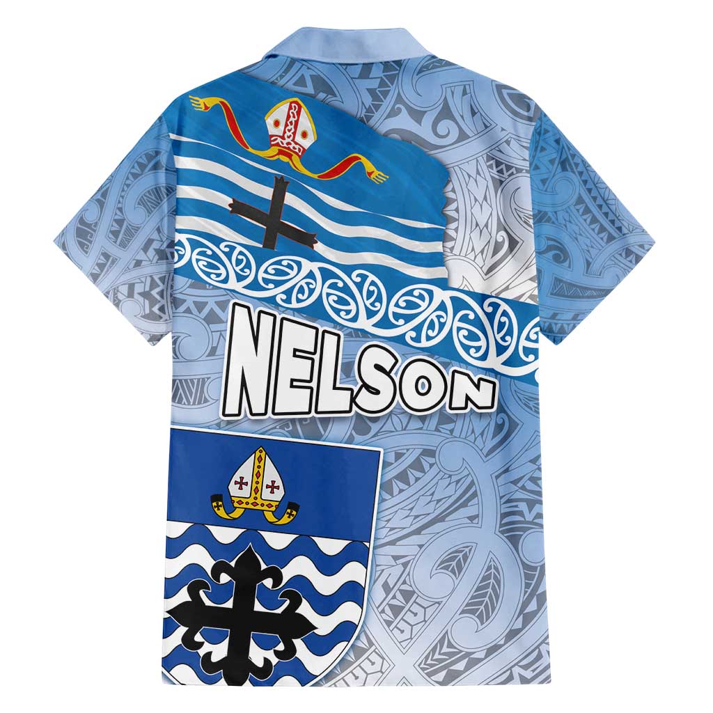 New Zealand Nelson Family Matching Summer Maxi Dress and Hawaiian Shirt Nelson's Flag and Seal - Maori Art Tattoo LT03 - Polynesian Pride