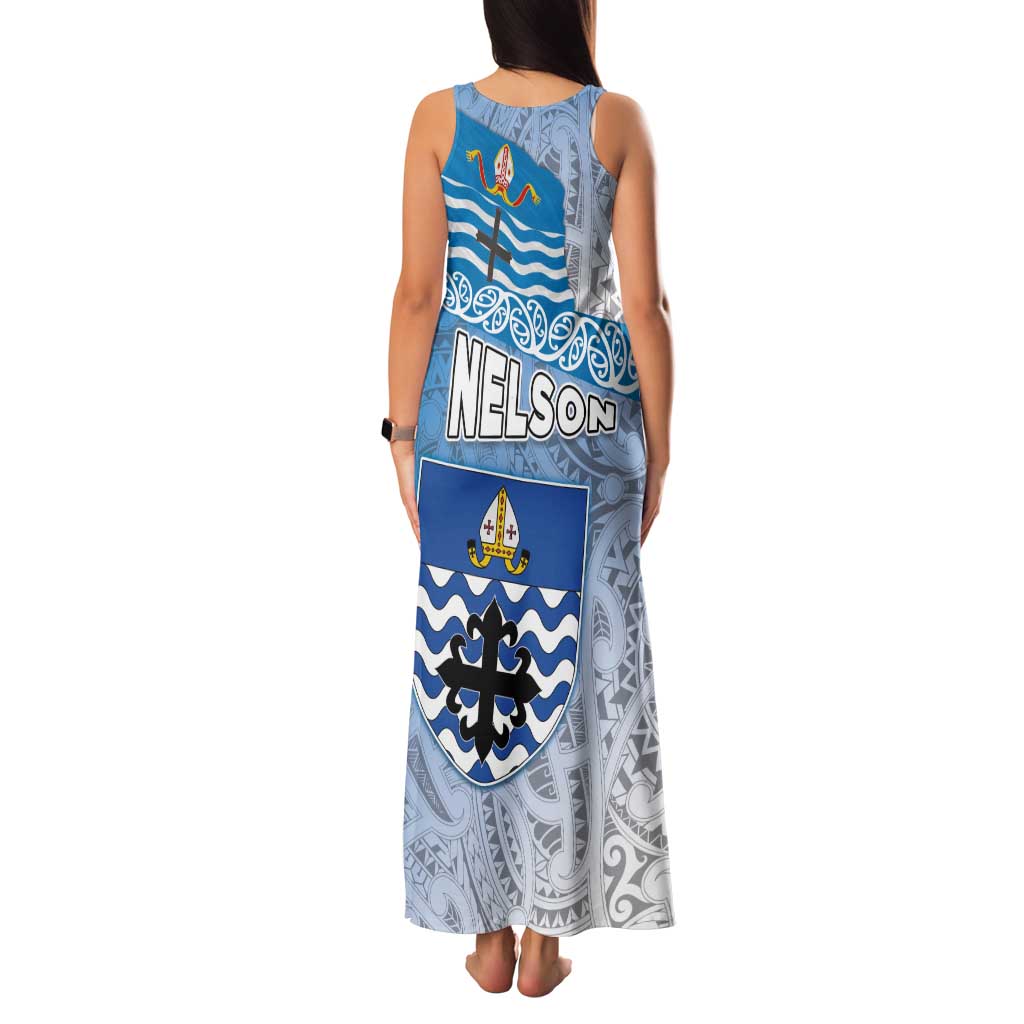 New Zealand Nelson Family Matching Tank Maxi Dress and Hawaiian Shirt Nelson's Flag and Seal - Maori Art Tattoo LT03 - Polynesian Pride
