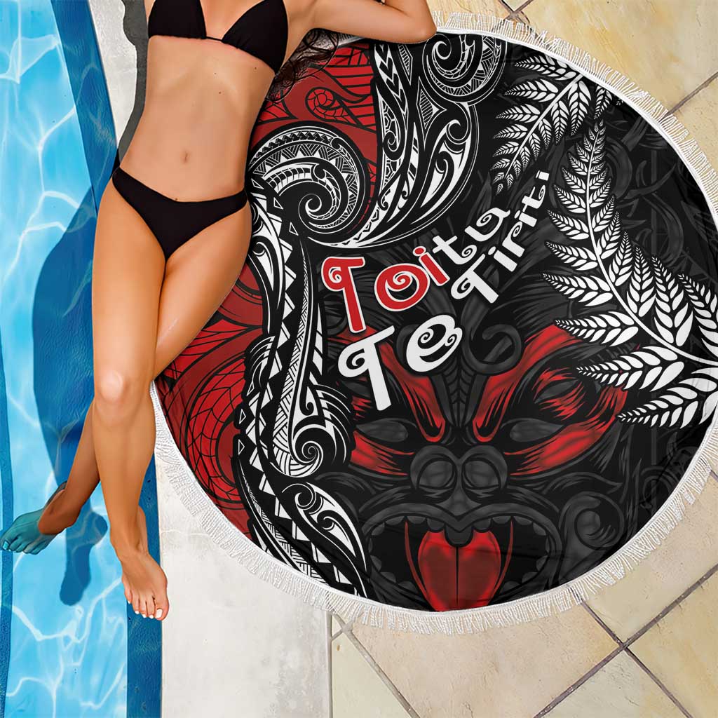 Aotearoa Toitu Te Tiriti Beach Blanket New Zealand Honour the Treaty - Te Tiriti Is Us LT03 - Polynesian Pride