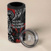 Aotearoa Toitu Te Tiriti 4 in 1 Can Cooler Tumbler New Zealand Honour the Treaty - Te Tiriti Is Us LT03 - Polynesian Pride