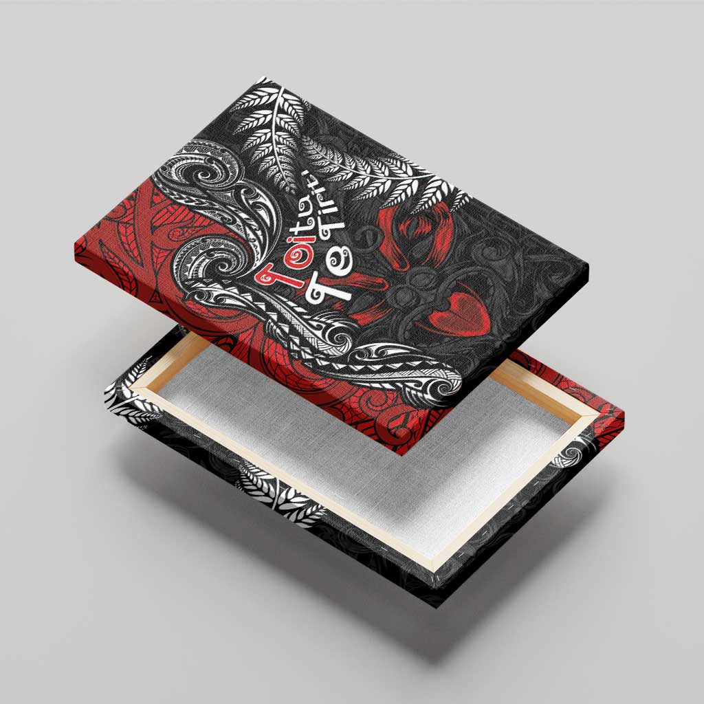 Aotearoa Toitu Te Tiriti Canvas Wall Art New Zealand Honour the Treaty - Te Tiriti Is Us LT03 - Polynesian Pride