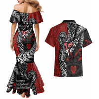 Aotearoa Toitu Te Tiriti Couples Matching Mermaid Dress and Hawaiian Shirt New Zealand Honour the Treaty - Te Tiriti Is Us LT03 - Polynesian Pride
