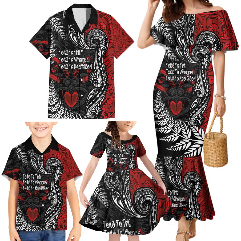 Aotearoa Toitu Te Tiriti Family Matching Mermaid Dress and Hawaiian Shirt New Zealand Honour the Treaty - Te Tiriti Is Us LT03 - Polynesian Pride