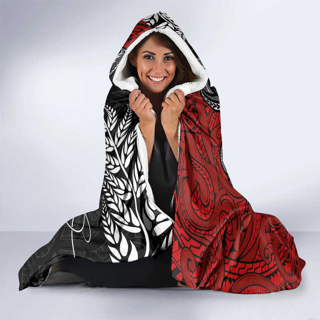 Aotearoa Toitu Te Tiriti Hooded Blanket New Zealand Honour the Treaty - Te Tiriti Is Us LT03 - Polynesian Pride