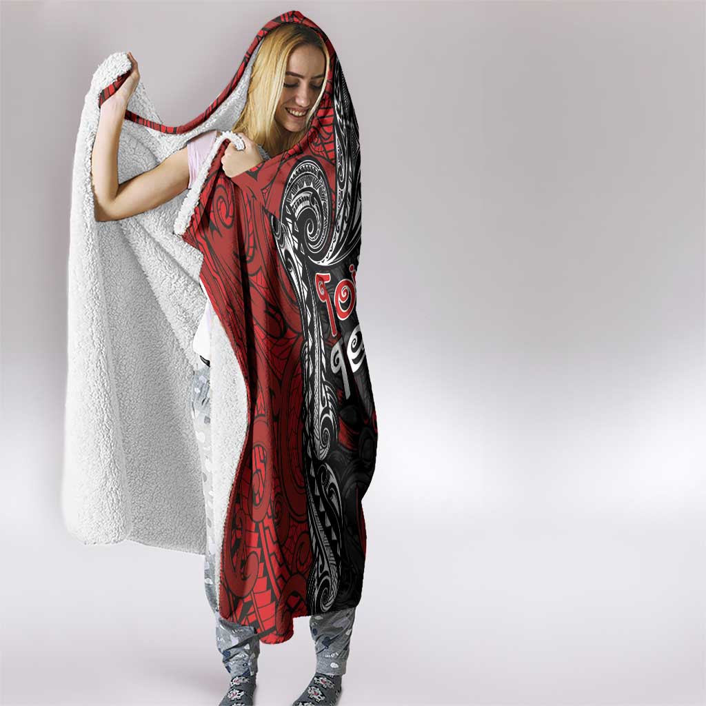 Aotearoa Toitu Te Tiriti Hooded Blanket New Zealand Honour the Treaty - Te Tiriti Is Us LT03 - Polynesian Pride