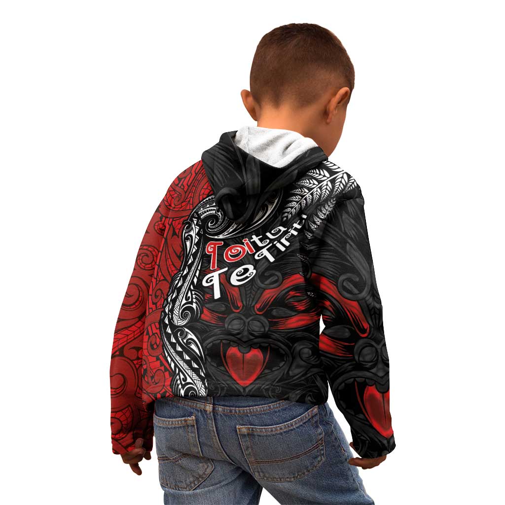 Aotearoa Toitu Te Tiriti Kid Hoodie New Zealand Honour the Treaty - Te Tiriti Is Us LT03 - Polynesian Pride