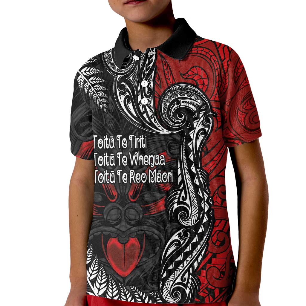 Aotearoa Toitu Te Tiriti Kid Polo Shirt New Zealand Honour the Treaty - Te Tiriti Is Us