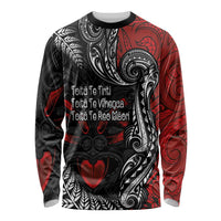 Aotearoa Toitu Te Tiriti Long Sleeve Shirt New Zealand Honour the Treaty - Te Tiriti Is Us LT03 Unisex Red - Polynesian Pride