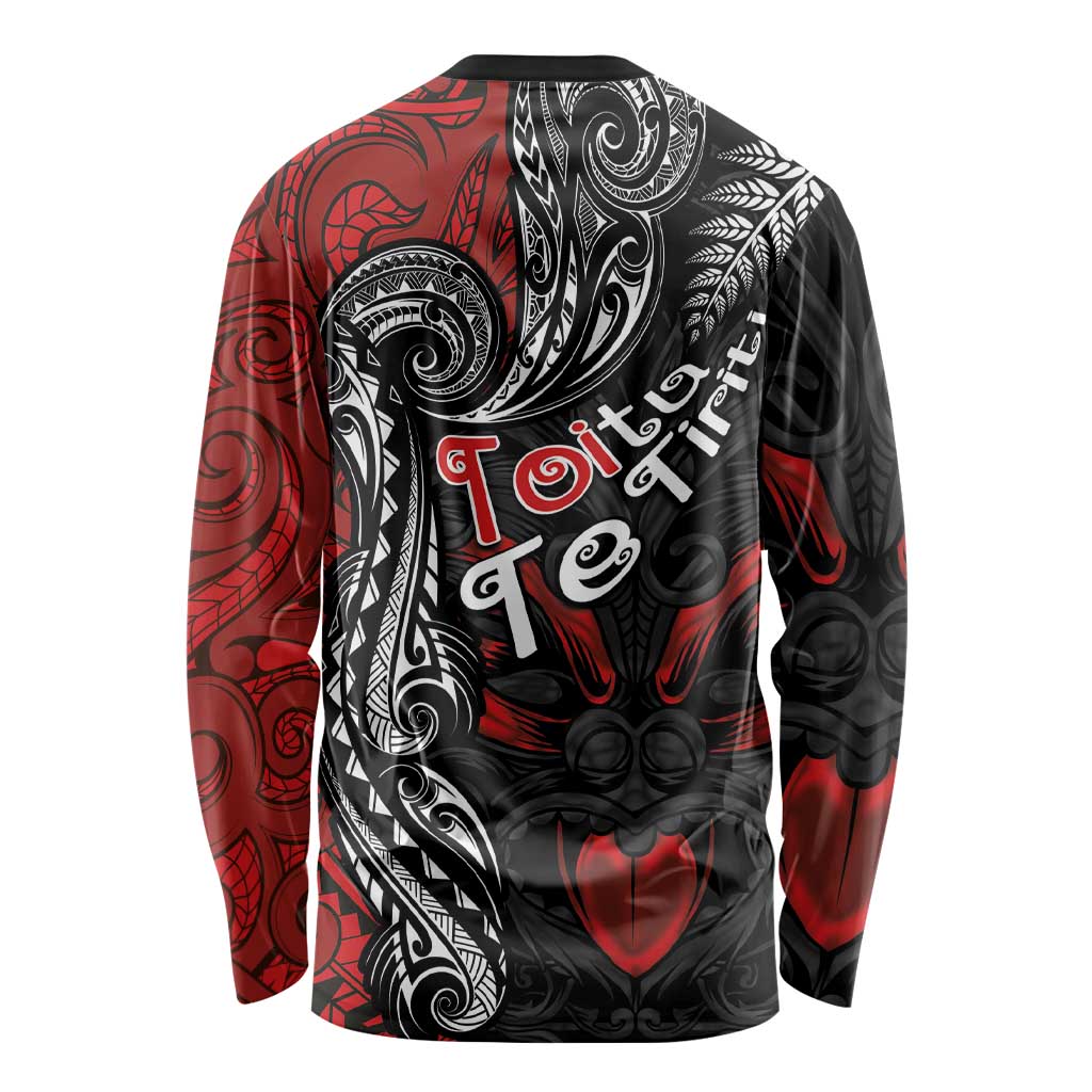 Aotearoa Toitu Te Tiriti Long Sleeve Shirt New Zealand Honour the Treaty - Te Tiriti Is Us LT03 - Polynesian Pride