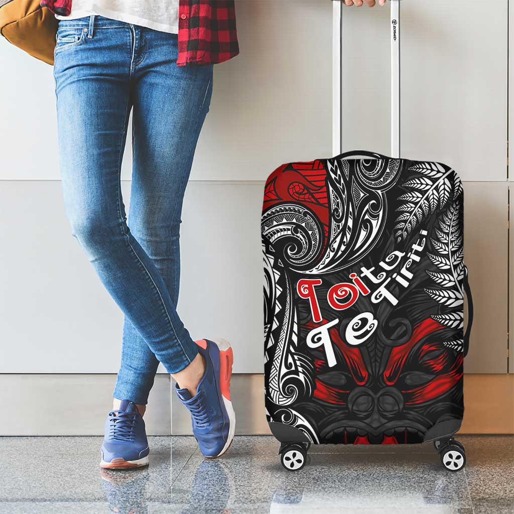 Aotearoa Toitu Te Tiriti Luggage Cover New Zealand Honour the Treaty - Te Tiriti Is Us LT03 - Polynesian Pride