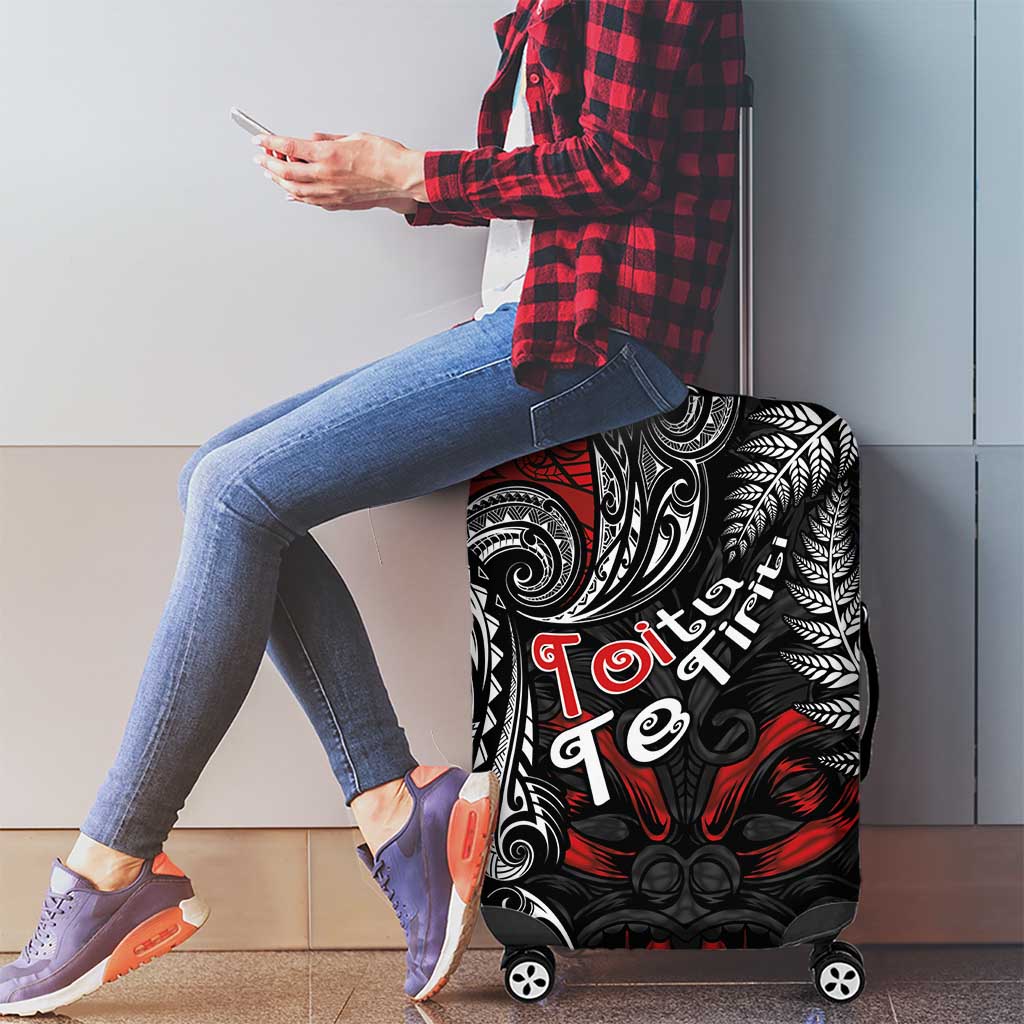 Aotearoa Toitu Te Tiriti Luggage Cover New Zealand Honour the Treaty - Te Tiriti Is Us LT03 - Polynesian Pride