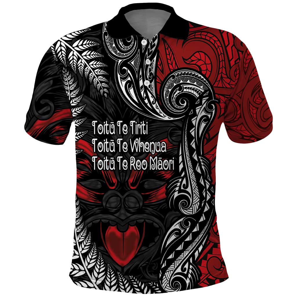 Aotearoa Toitu Te Tiriti Polo Shirt New Zealand Honour the Treaty - Te Tiriti Is Us LT03 Red - Polynesian Pride
