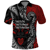 Aotearoa Toitu Te Tiriti Polo Shirt New Zealand Honour the Treaty - Te Tiriti Is Us LT03 Red - Polynesian Pride