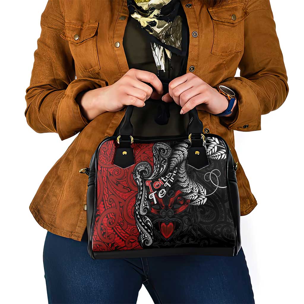 Aotearoa Toitu Te Tiriti Shoulder Handbag New Zealand Honour the Treaty - Te Tiriti Is Us LT03 - Polynesian Pride
